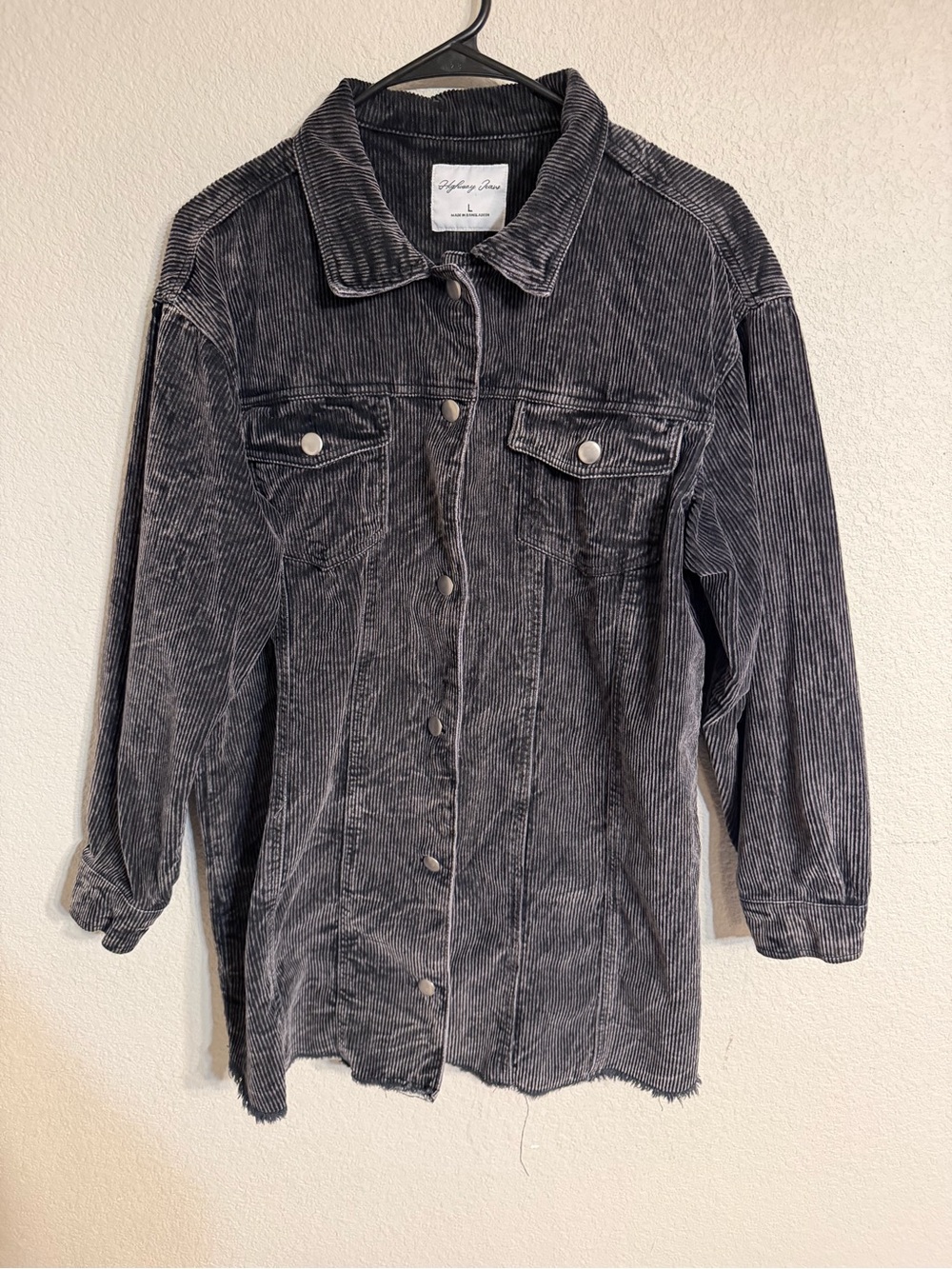 Highway Jeans Black Corduroy Jean Jacket